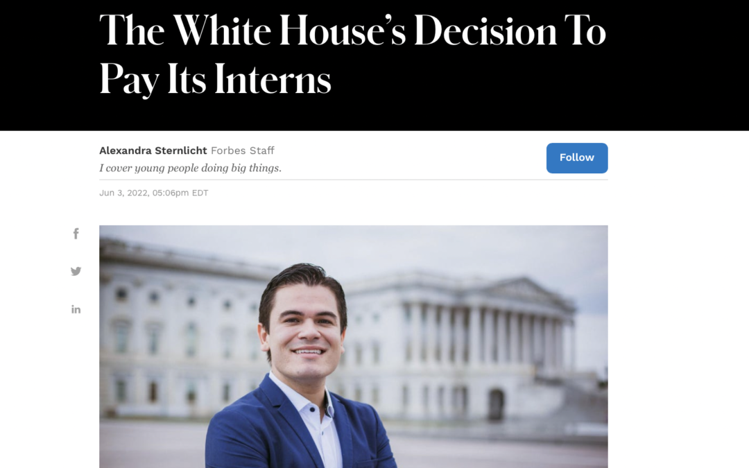 Media roundup: The White House announces paid internships